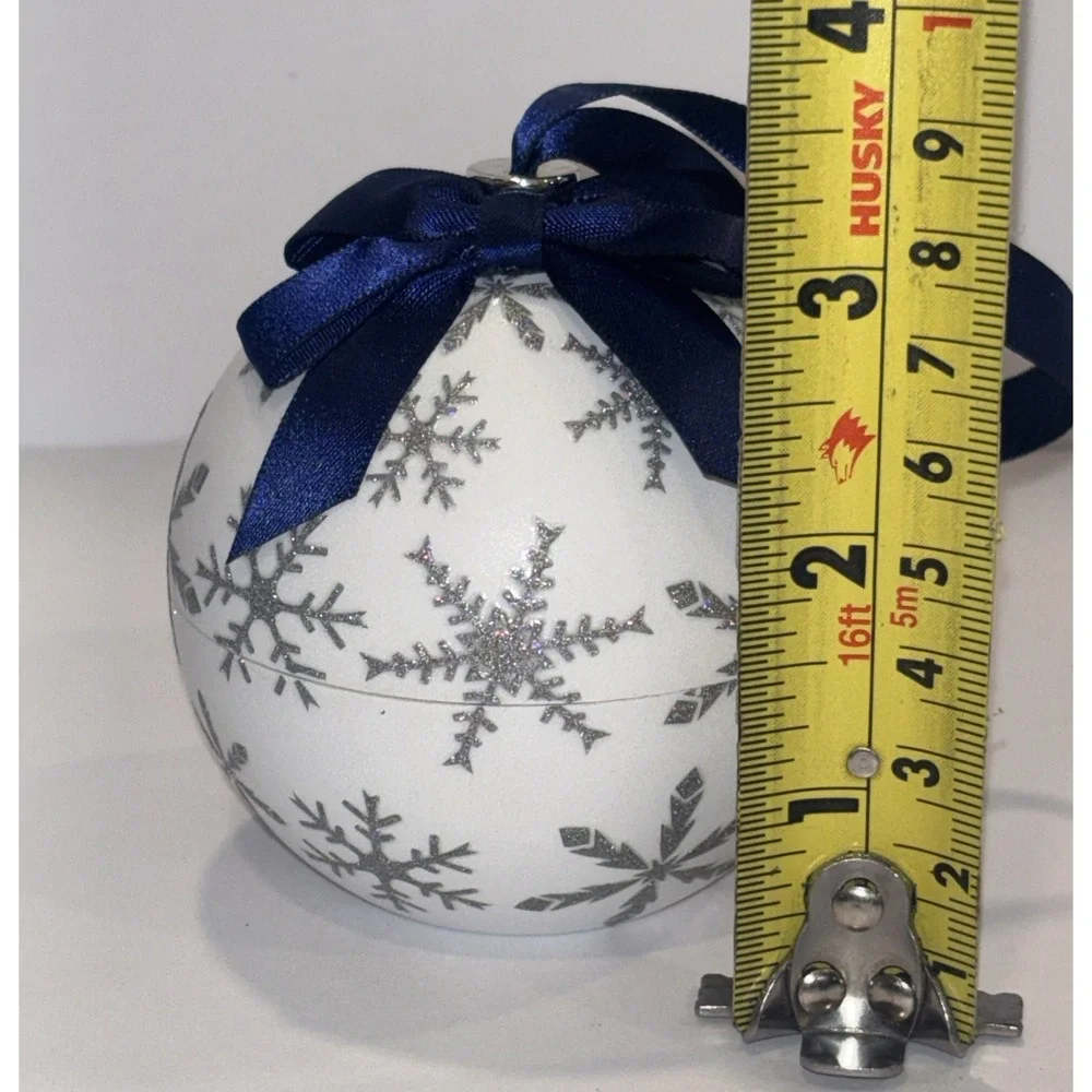 Swarovski Crystals Snowflake Christmas Ornament Ball EMPTY BOX Only